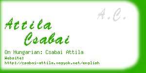 attila csabai business card